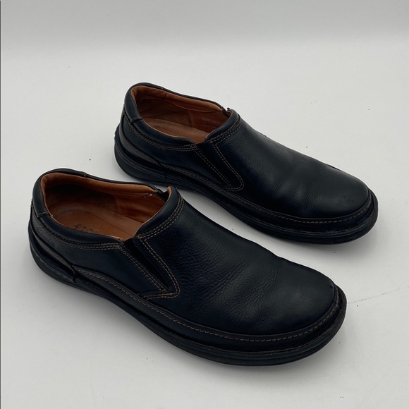 Clarks Black Leather Men\'s 12M Loafers slippers casual office comfort active Air main image 4